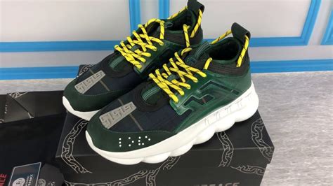 versace mens sneakers chain reaction replica|authentic versace chain reaction sneakers.